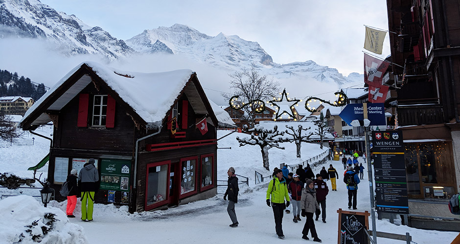 The main part of Wengen village. Photo: Scout