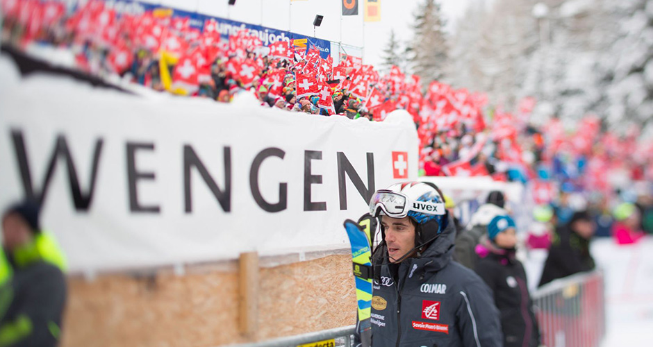 Come for the action during the Men’s World Cup Downhill Lauberhorn race. Stay for the party. Photo: Jungfrau Ski Region