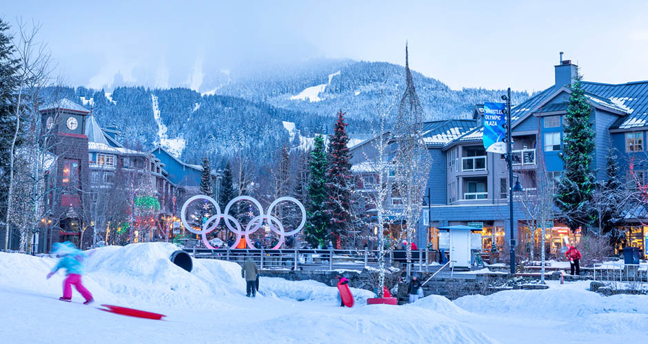Whistler Olympic Plaza has a bunch of activities for kids. Photo: Tourism Whistler/Justa Jeskova