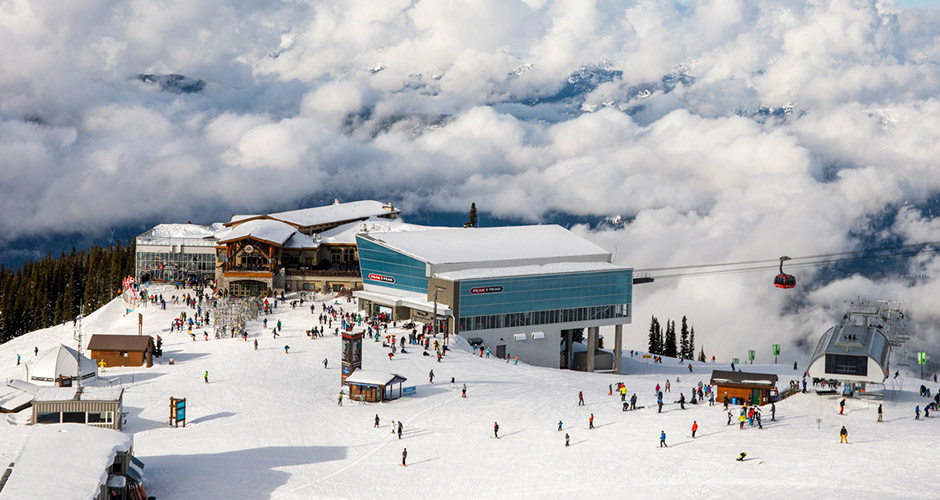 Whistler Mountain Roundhouse and start of Peak to Peak. Photo: Tourism Whistler/Ben Girardi