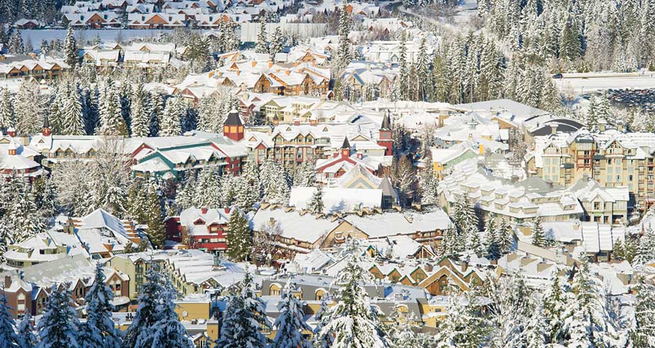 Whistler village is big and busy! Photo: Tourism Whistler/Mike Crane