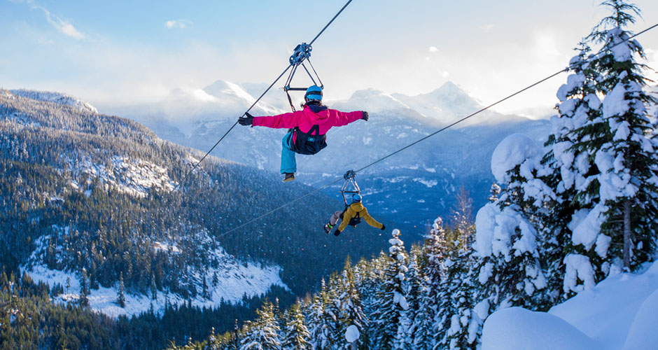 Flying high on a flying fox. Photo: The Adventure Group