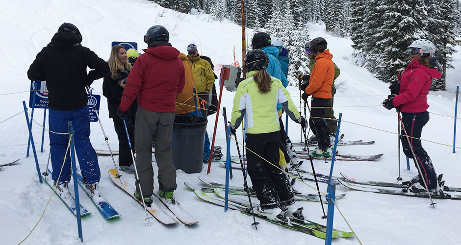 Terrible lift lines ;) (And this was a weekend, powder day). Photo: Scout