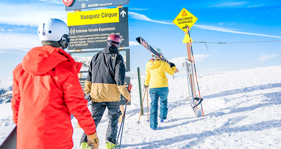 Hiking up in the Cirque. Photo: Alterra Mountain Company