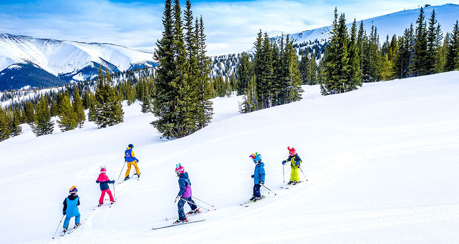 Kids skiing at Winter Park. Photo: Alterra Mountain Company