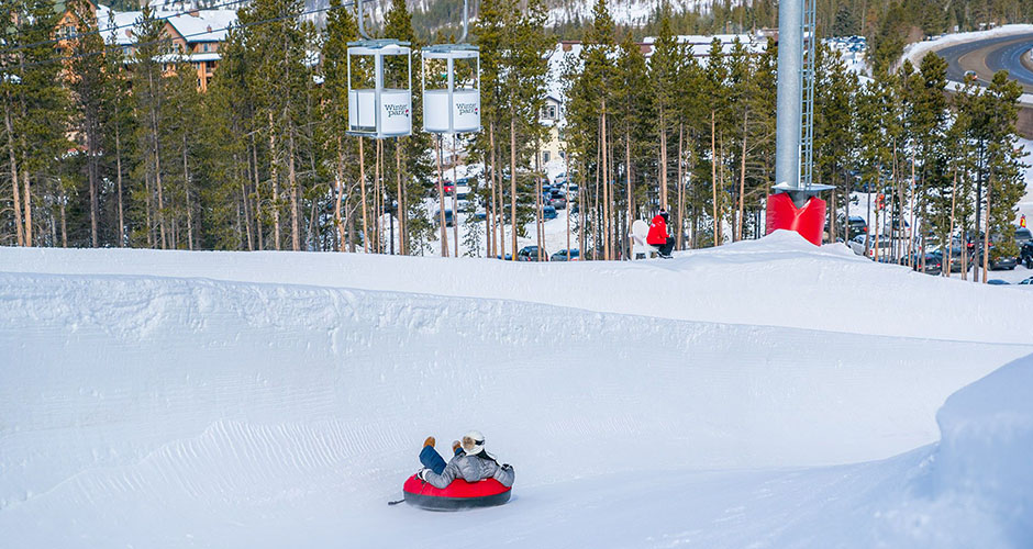 Tubing in the village at Winter Park. Photo: Alterra Mountain Company