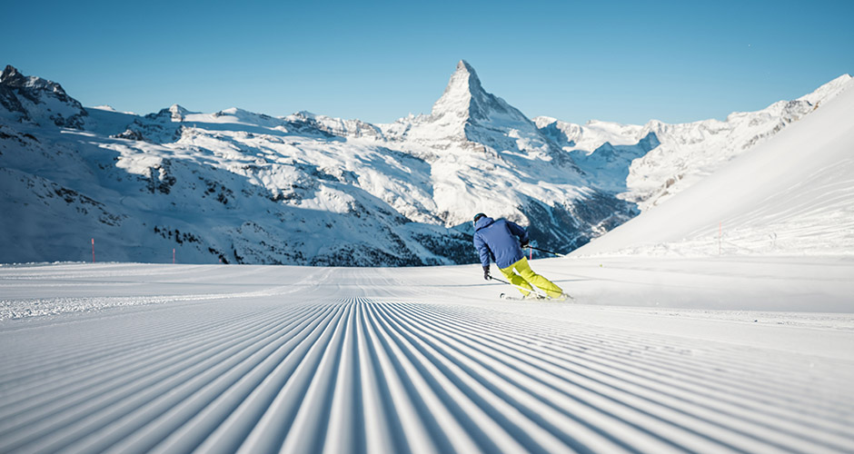 Zermatt has great groomed runs. Photo: Zermatt Tourism