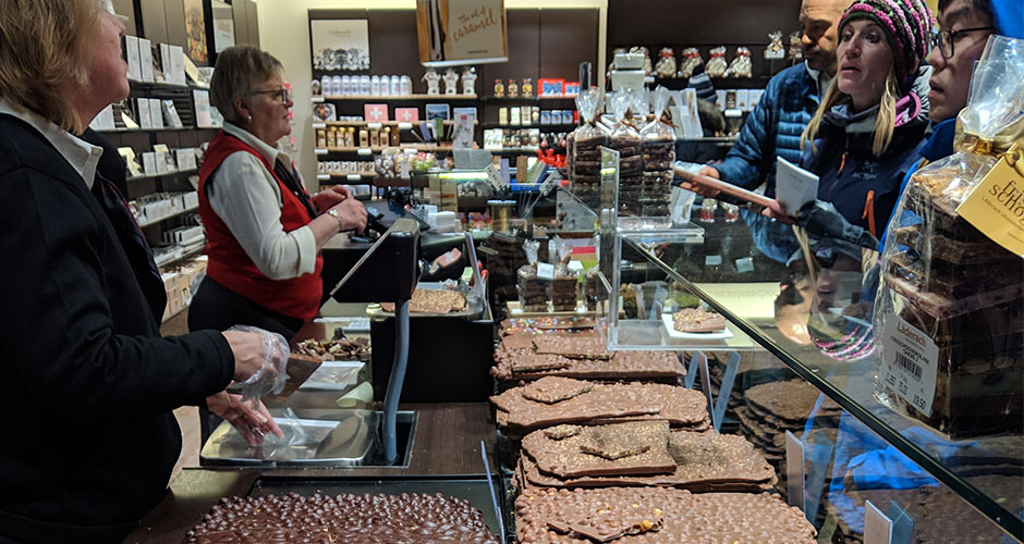 One of the many chocolate shops. Photo: Scout