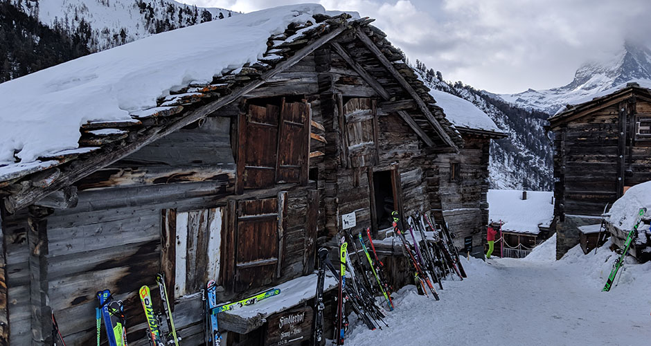 Findeln is an old mountain village with some great lunch restaurants. Photo: Scout