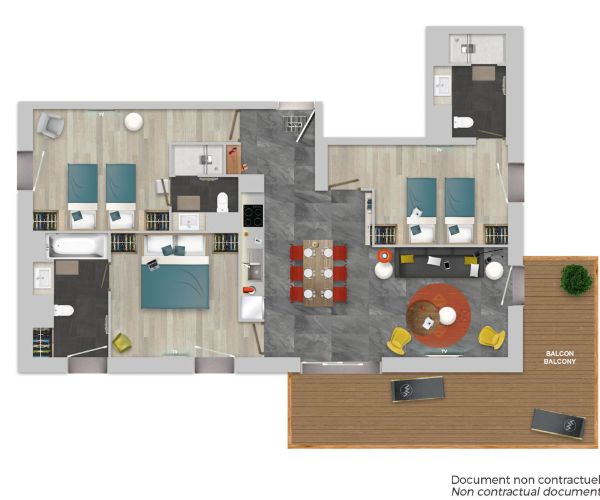 Three-Bedroom Apartment