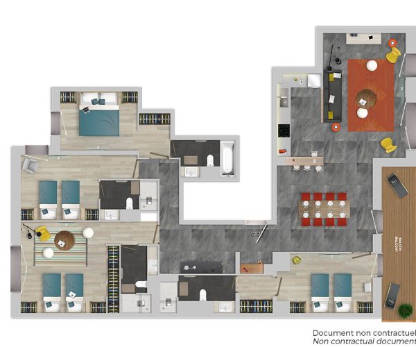 Four-Bedroom Apartment