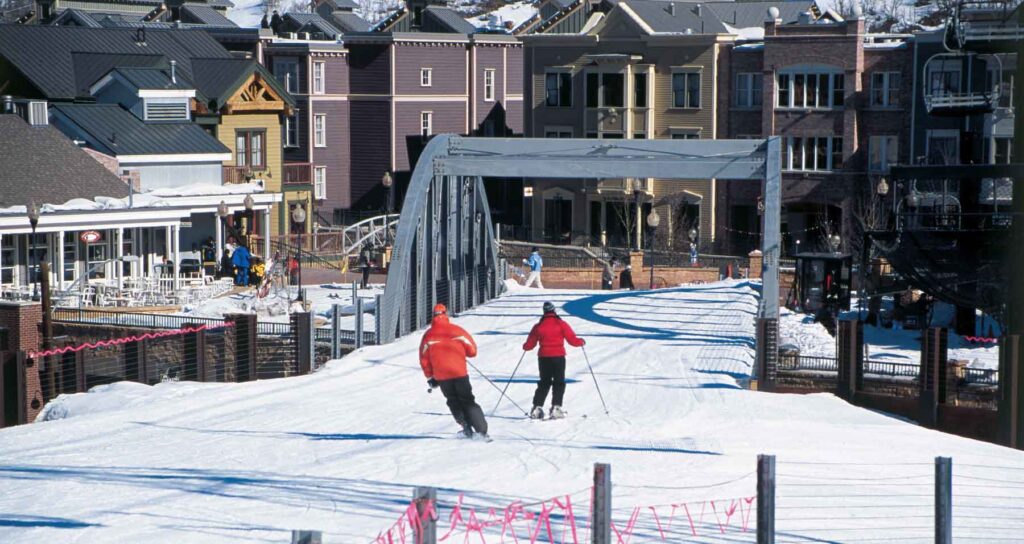 You can ski right to the main street of Park City. Photo: Vail Resorts