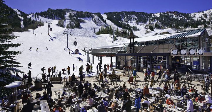 A ski-in ski-out hotel in North America